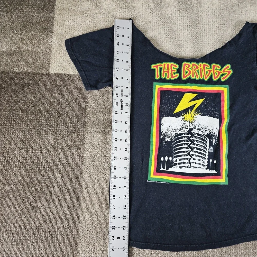 Y2K‎ The Briggs punk rock concert tshirt LA RARE Adult Size M Black Disbanded 08